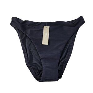 J. Crew Black Ribbed High Rise Swim Bottom Style BE808 New With Tags Women's S